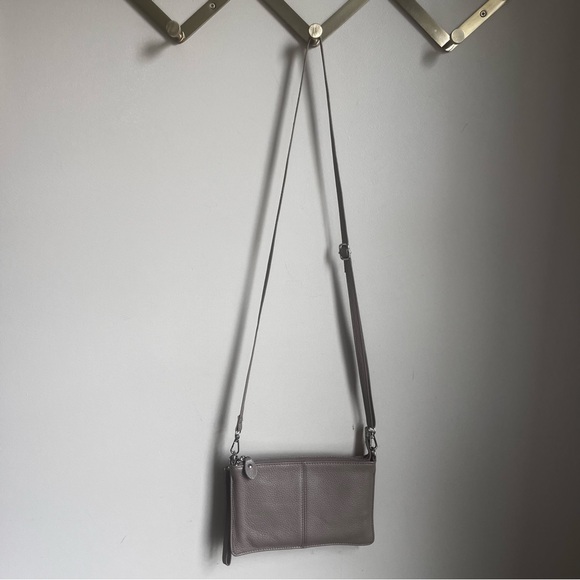 Befen Crossbody Genuine Leather Light Beige Pink Purse - Picture 5 of 10